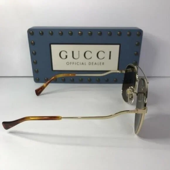 ? - New Authentic Gucci Brown Pilot Ladies Sunglasses  display picture 1